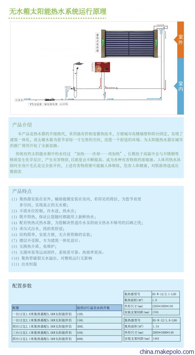 皇明HS-W-12無水箱太陽能 引領未來熱水新時代，誠招全國合作伙伴
